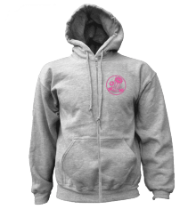 PRIDE LOGO HOOD GREY/PINK
