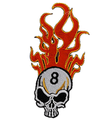 8 BALL SKULL FLAMES
